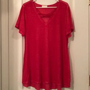 Bobbie Brooks Cross Neck Tee